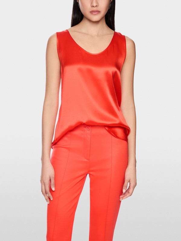 Silk Top with Round Neckline