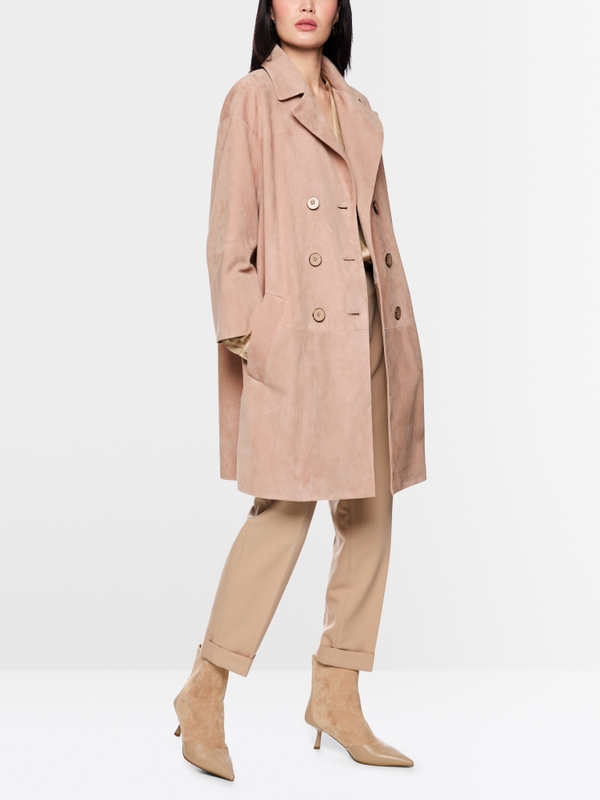 ‘Rethink Together’ suede coat