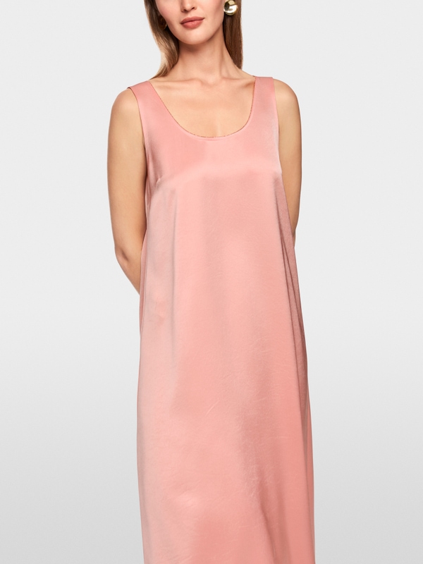 Mid-length satin strap dress