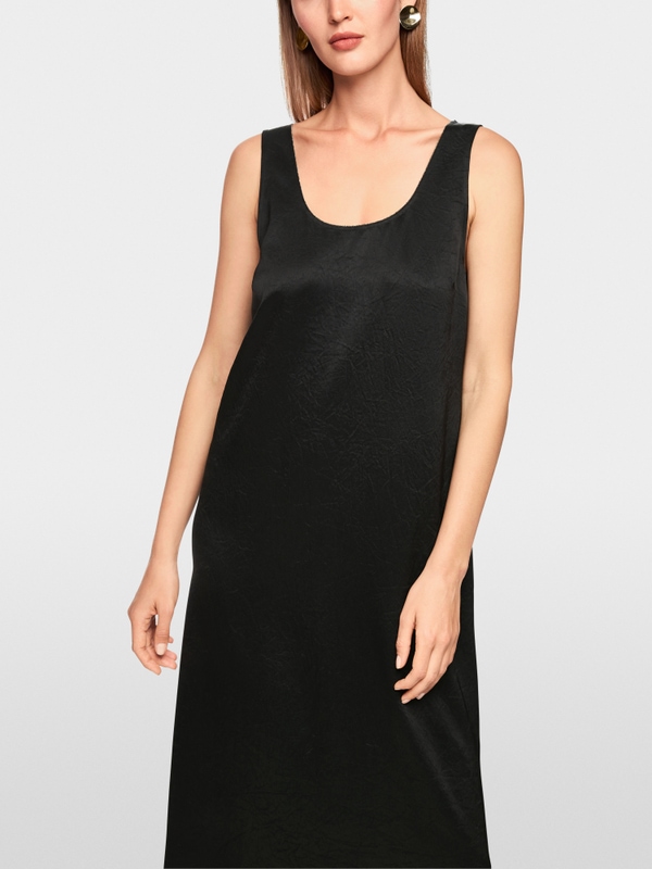 Mid-length satin strap dress