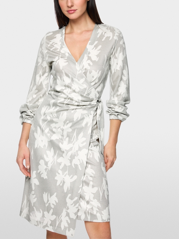 Long-sleeved wrap dress