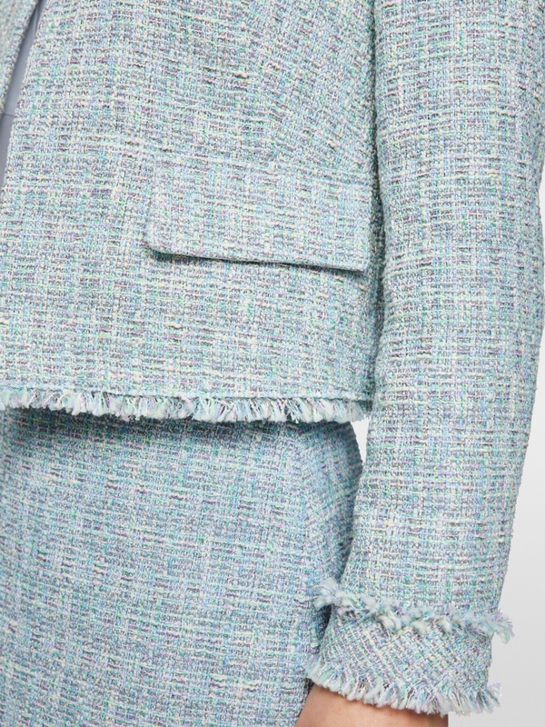 Veste bouclée à franges