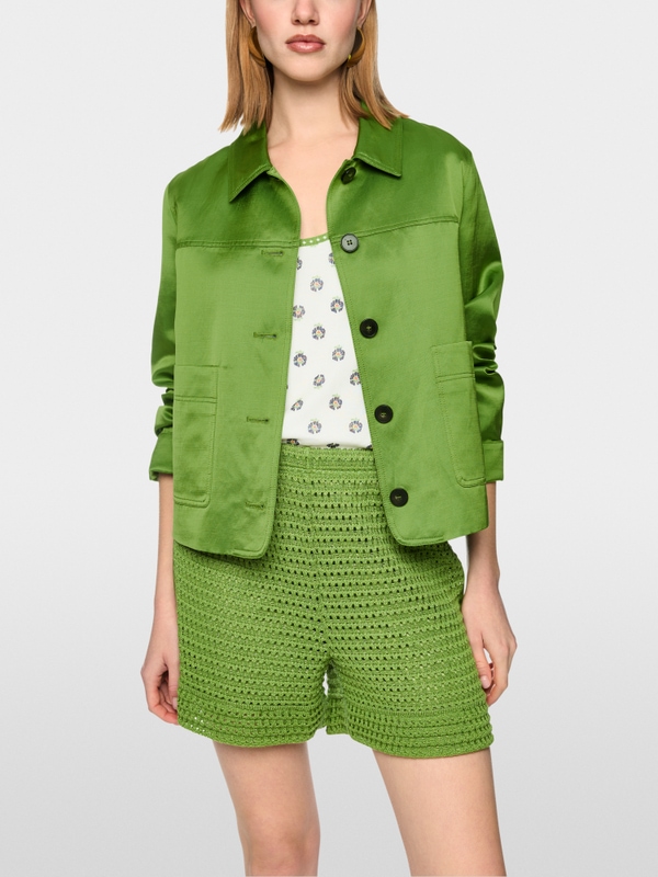 Shimmering material mix jacket