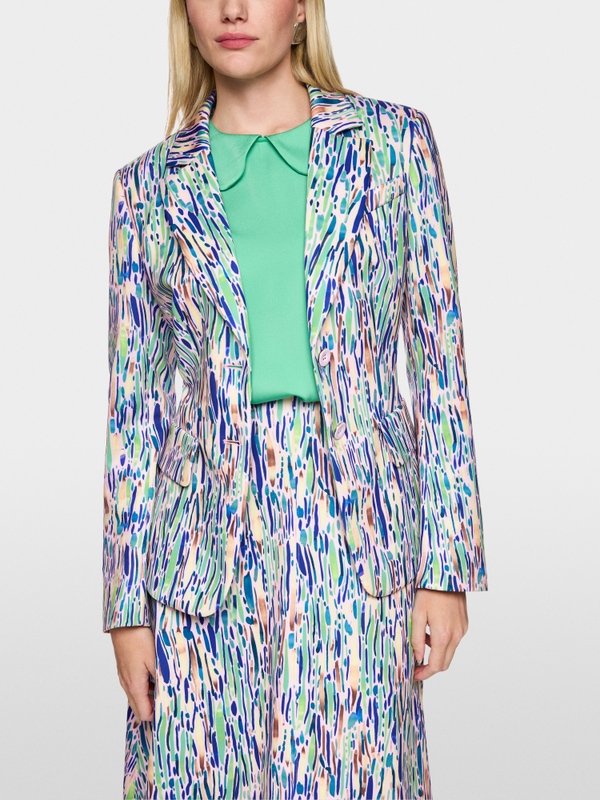 Blazer à deux boutons en jersey scuba