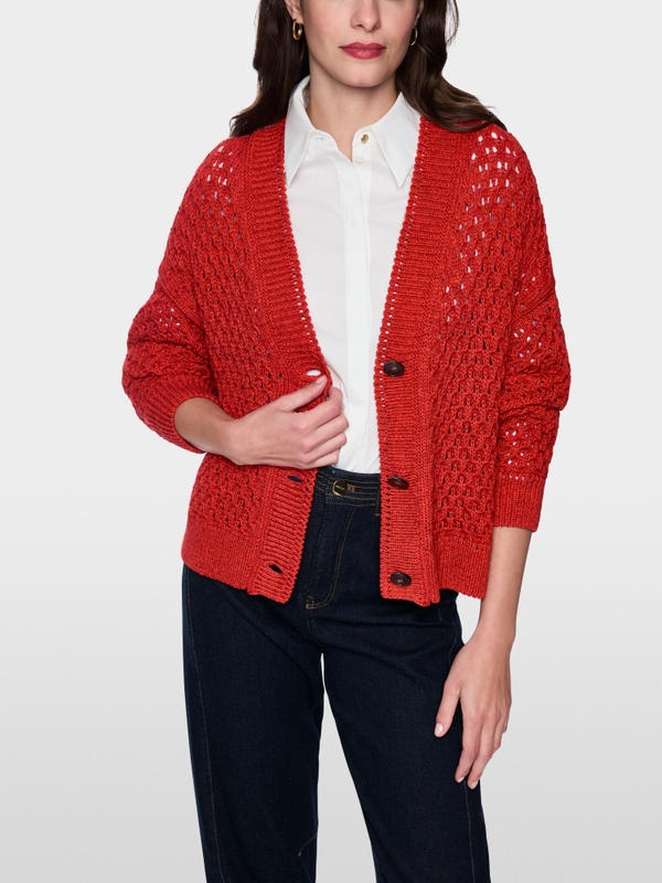Ajour-Cardigan Knitted in Germany