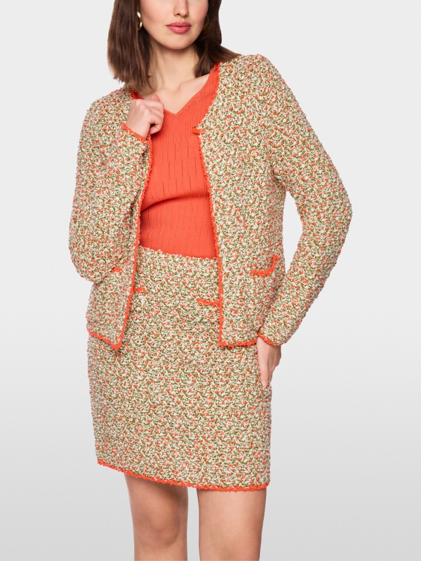 ‘Knitted in Germany’ bouclé cardigan