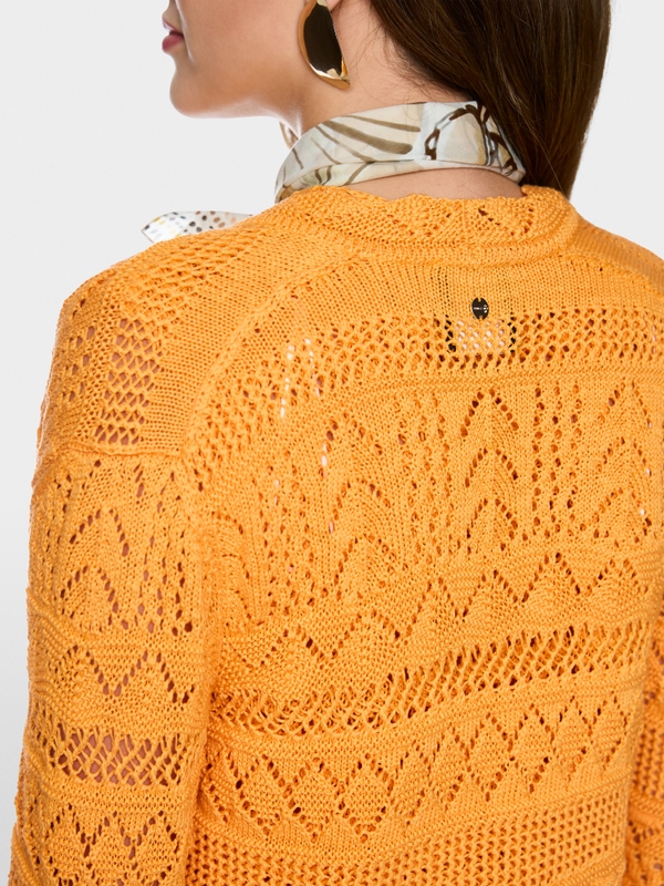 ‘Rethink Together’ openwork cardigan