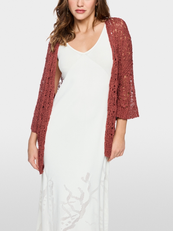 ‘Rethink Together’ openwork cardigan
