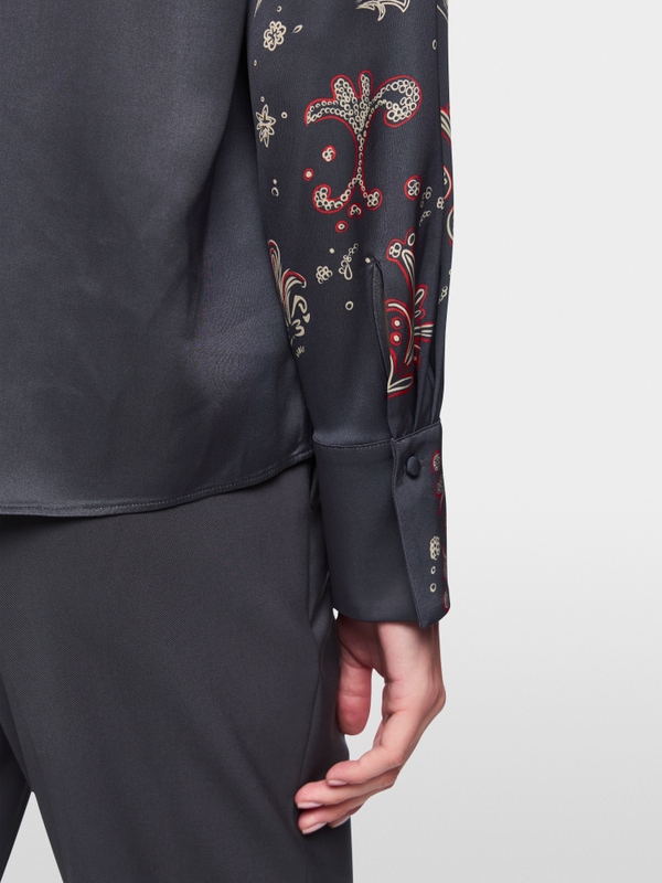 Chemisier fluide à motif cachemire