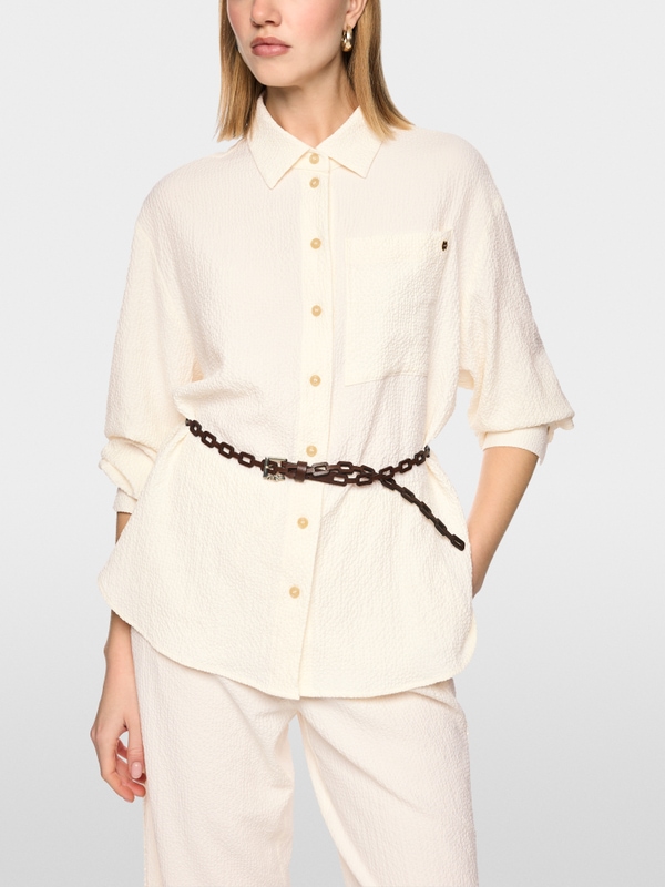 Blouse with textured pattern