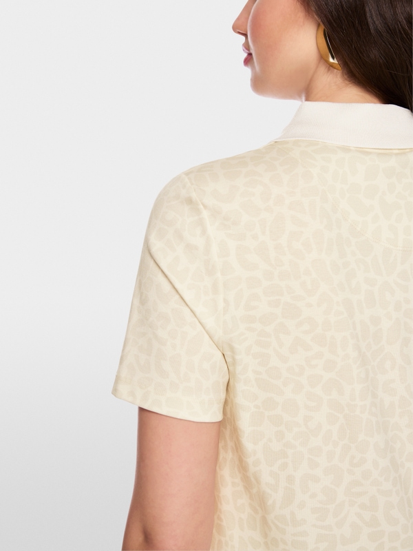 Polo shirt with leopard pattern