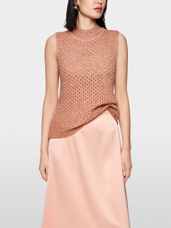 Top élégant en maille ajourée