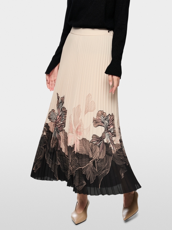 ‘Rethink Together’ pleated midi skirt