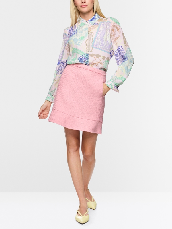 Jupe courte à volants