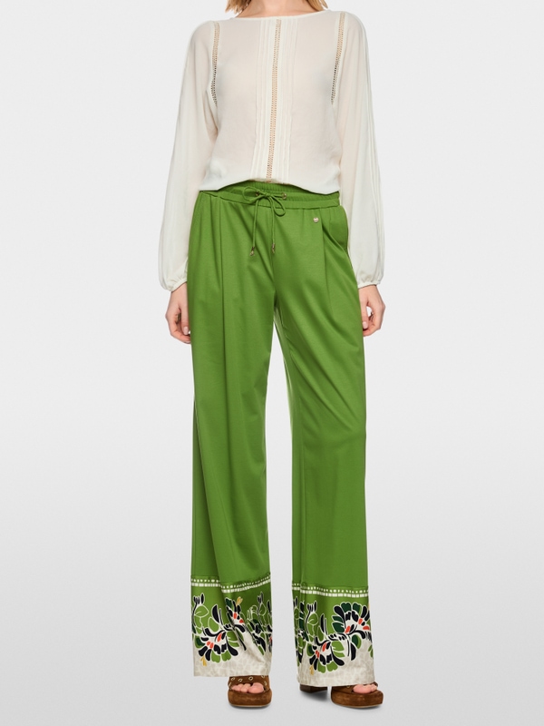 WEDI pull-on hibiscus flower trousers