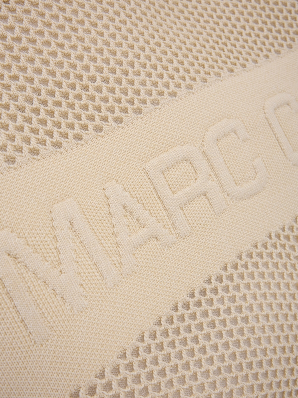 Melange knit shopper with logo