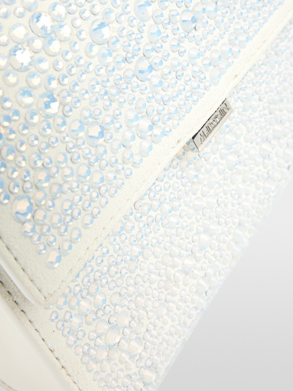 Mini handbag with opal crystals