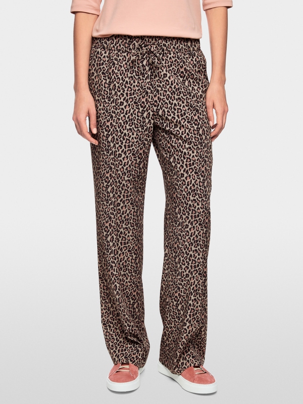 WASHINGTON leopard print fabric pants