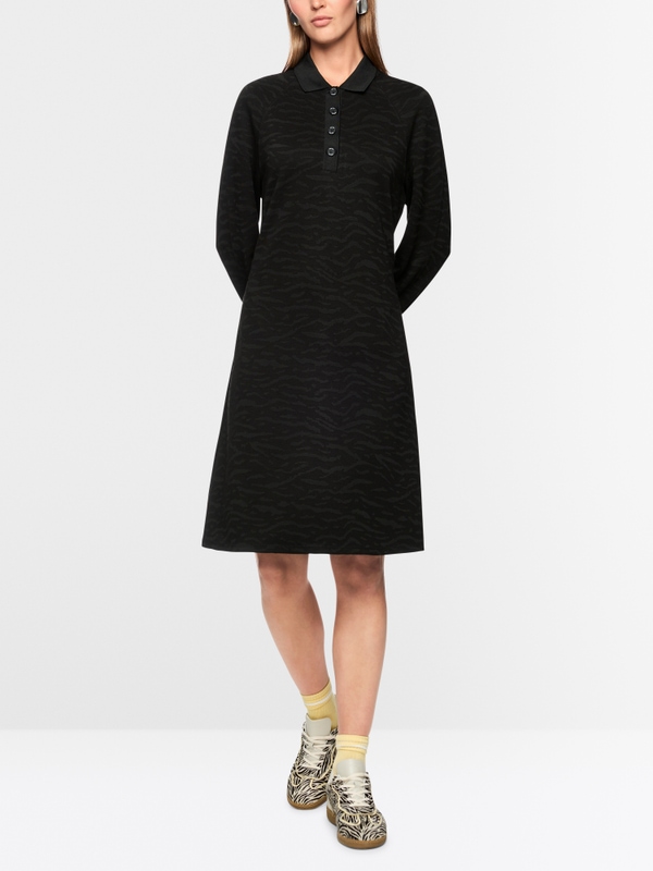 Robe en maille avec imprimé animalier