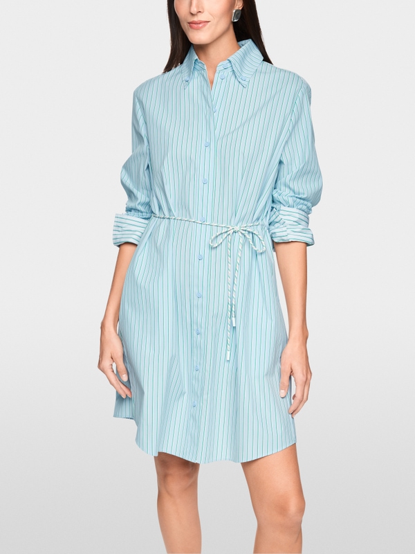 Striped mini dress made from cotton