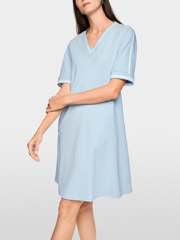 Sporty dress with striped details