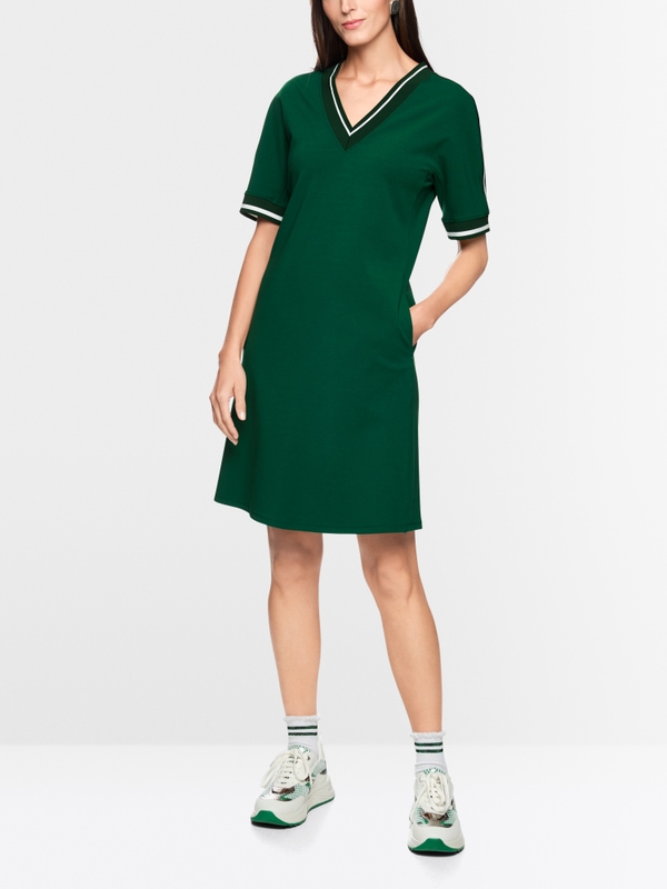 Sporty dress with striped details