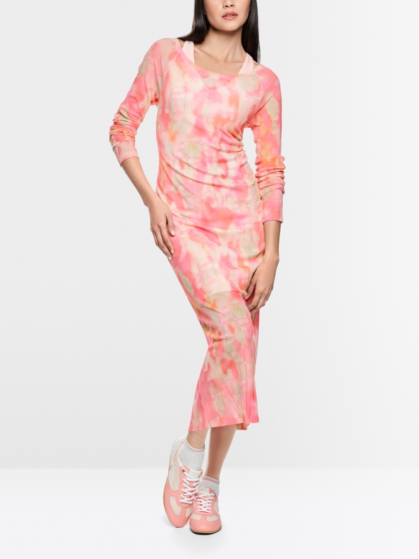 Midi dress with print