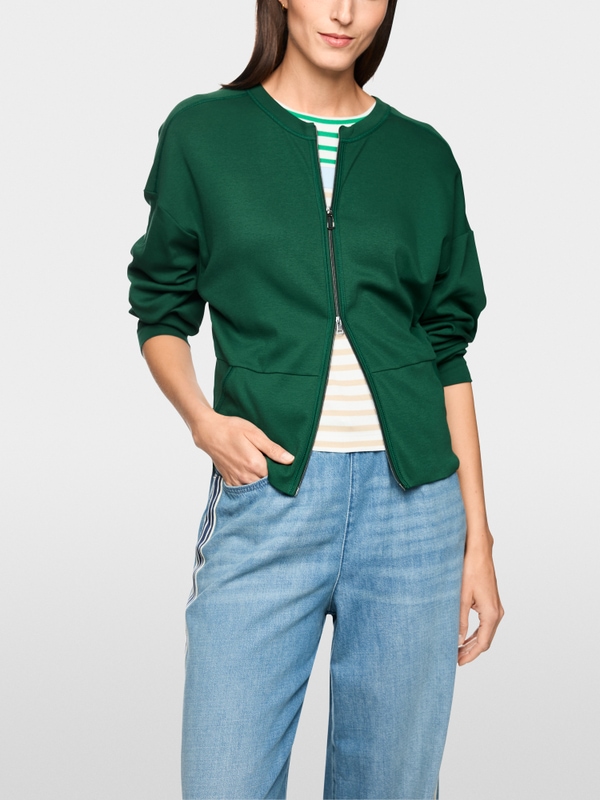 Lightweight stretch cotton jersey jacket