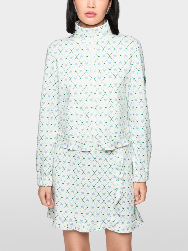 Scuba jersey print blouson