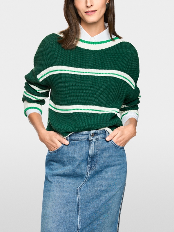 ‘Knitted in Germany’ striped jumper