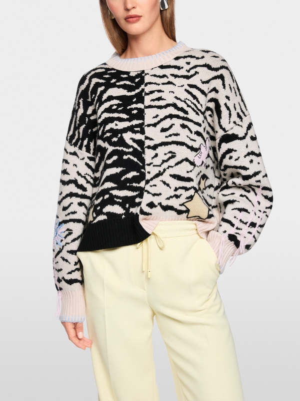 Pull à imprimé animalier