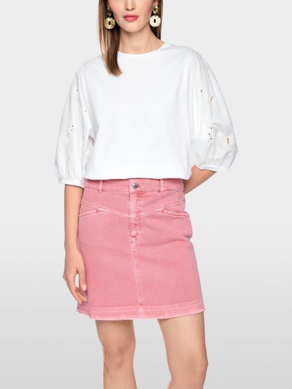 Shirt with 3/4 balloon sleeves
