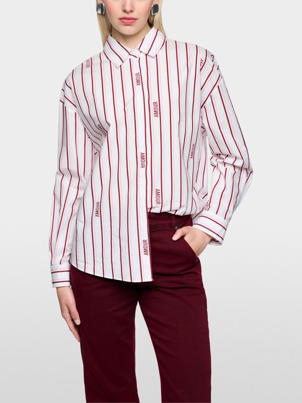 ‘Rethink Together’ striped blouse