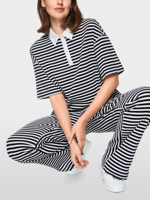 Striped polo shirt