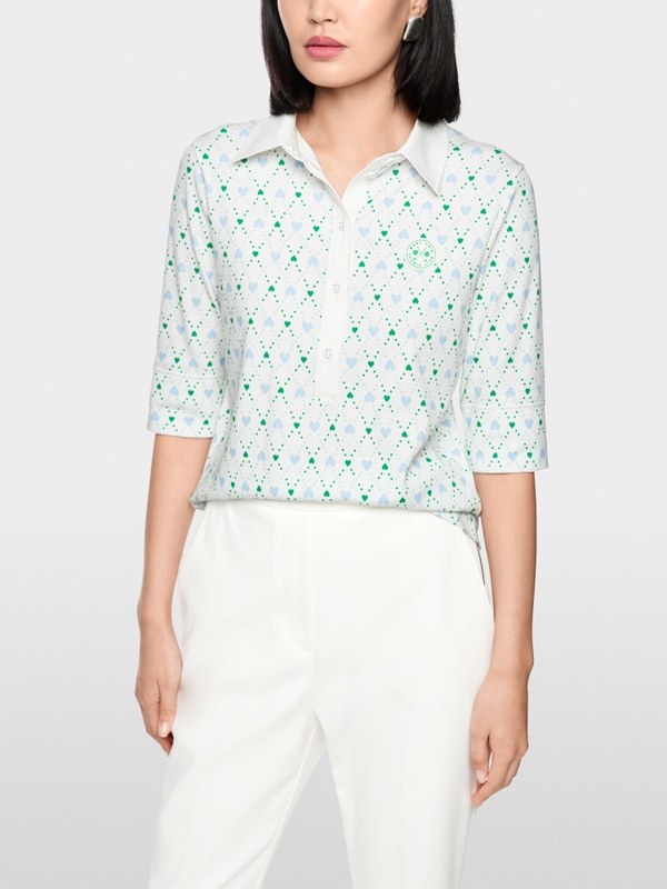 Polo shirt with heart print