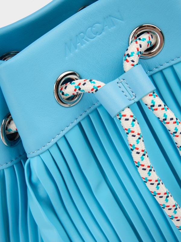 Faux leather bucket bag