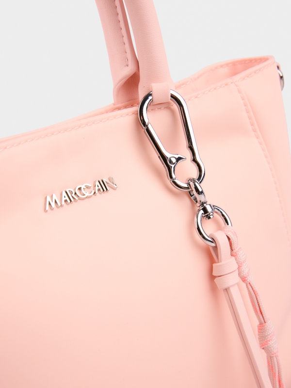 Faux leather shopper bag