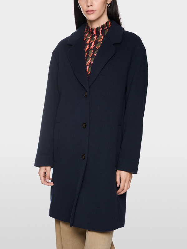 Coat in new wool with cashmere