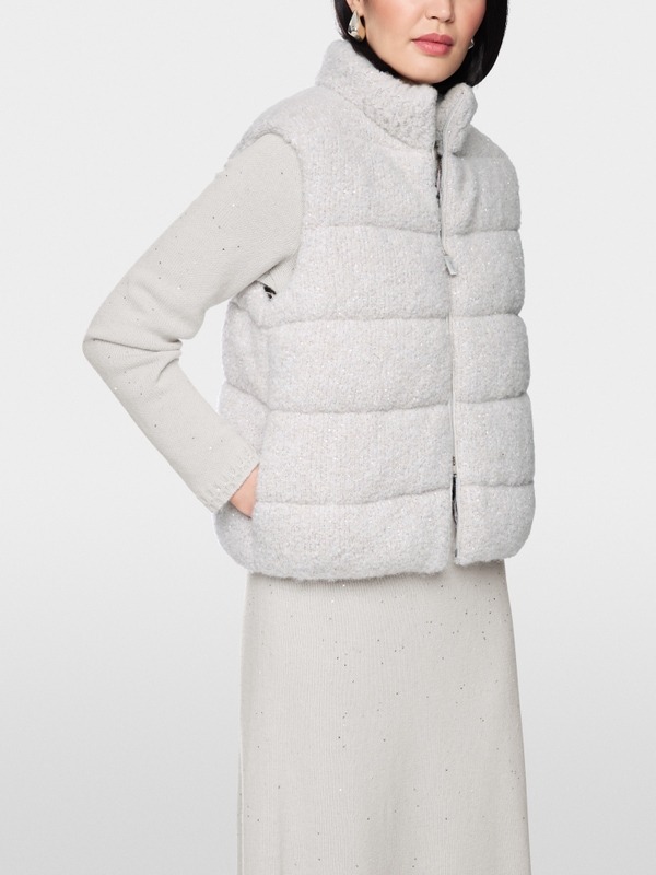 ‘Knitted in Germany’ bouclé waistcoat