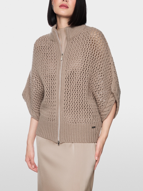 ‘Knitted in Germany’ openwork cardigan
