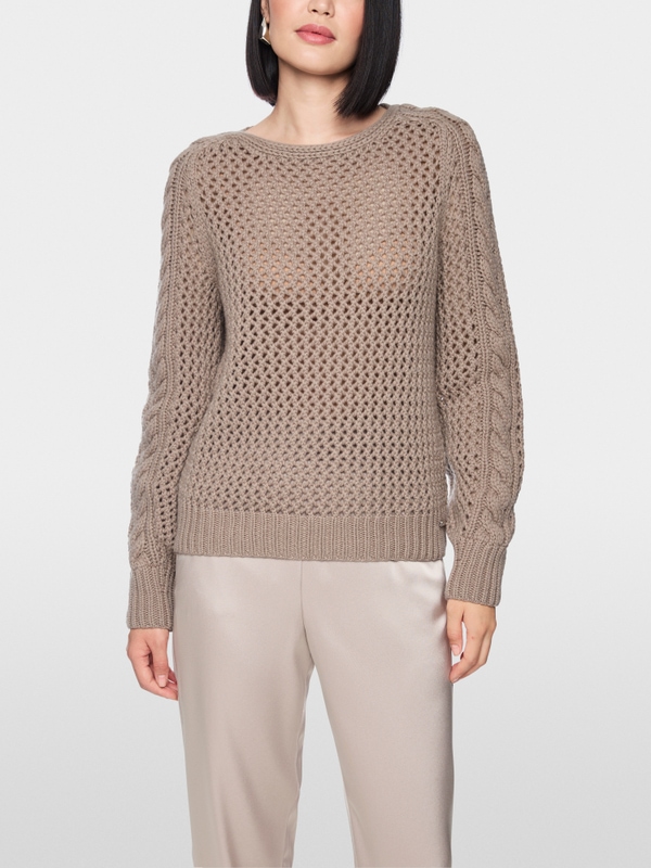 ‘Knitted in Germany’ openwork jumper