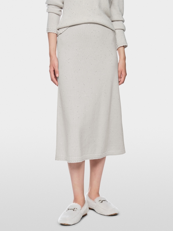 ‘Knitted in Germany’ sequin skirt