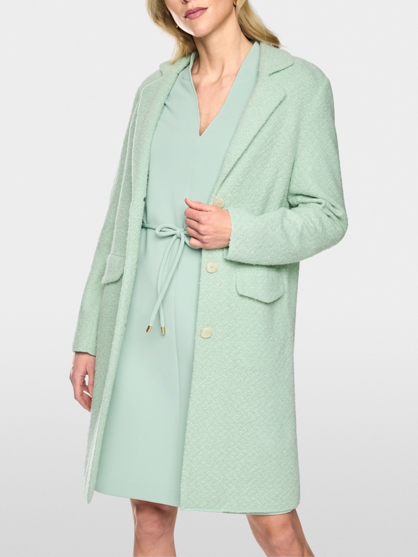 “Knitted in Germany”wool blend coat