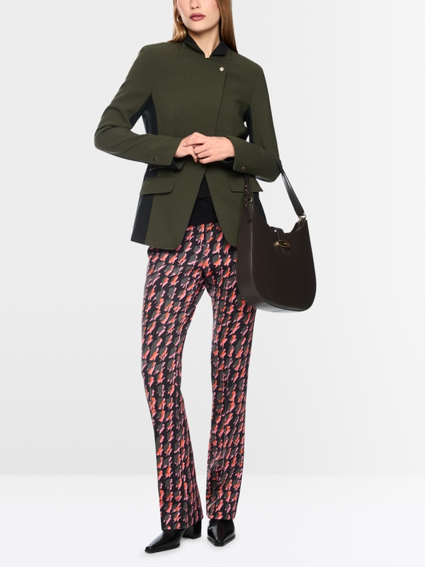 Blazer with contrasting stripes
