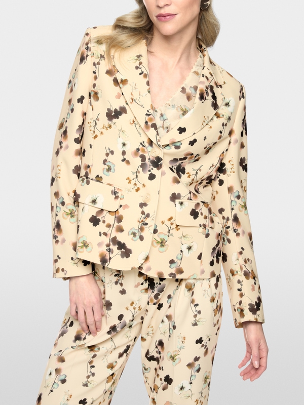 Blazer cintré à imprimé floral