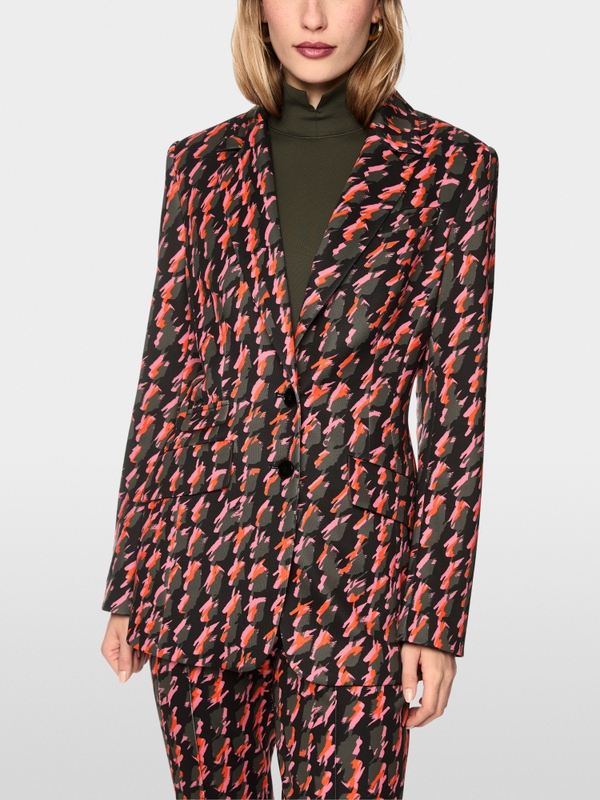 Fitted scuba jersey blazer