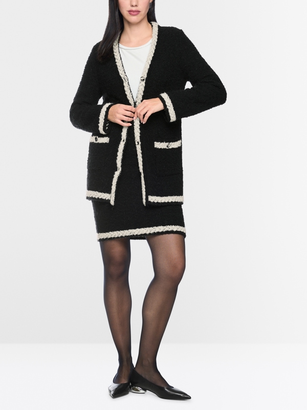 Cardigan bouclé tricoté en Allemagne