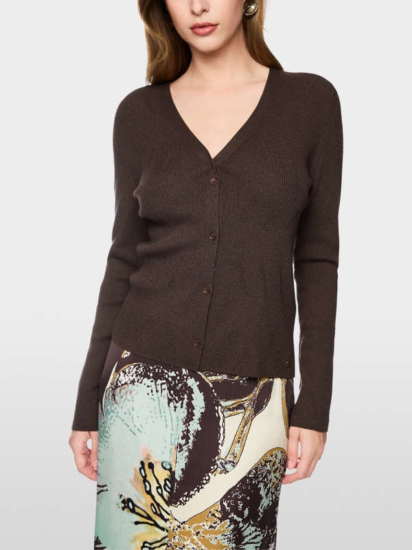 Cardigan with lurex sheen