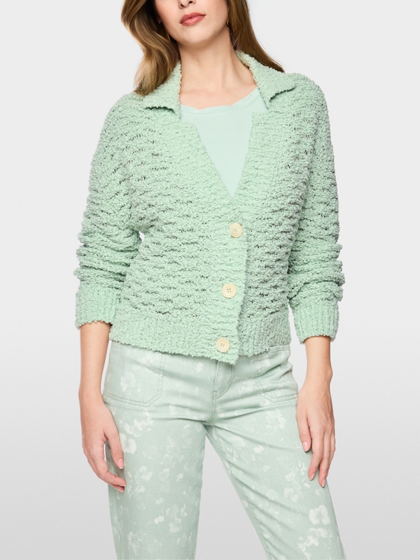 “Knitted in Germany” openwork cardigan