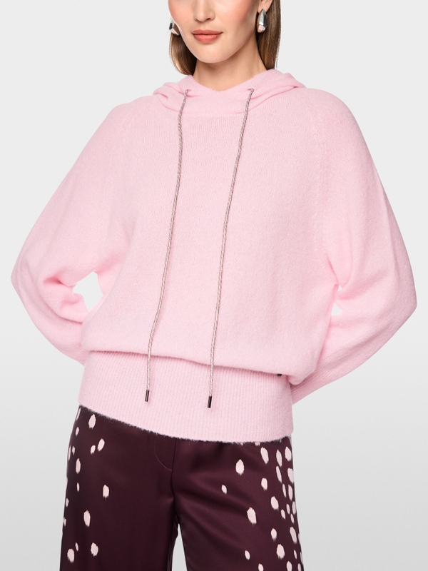 ‘Knitted in Germany’ hooded jumper